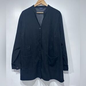 Vintage Pennington Women’s Black‎ Button-Up Long Blazer Jacket Size 2X